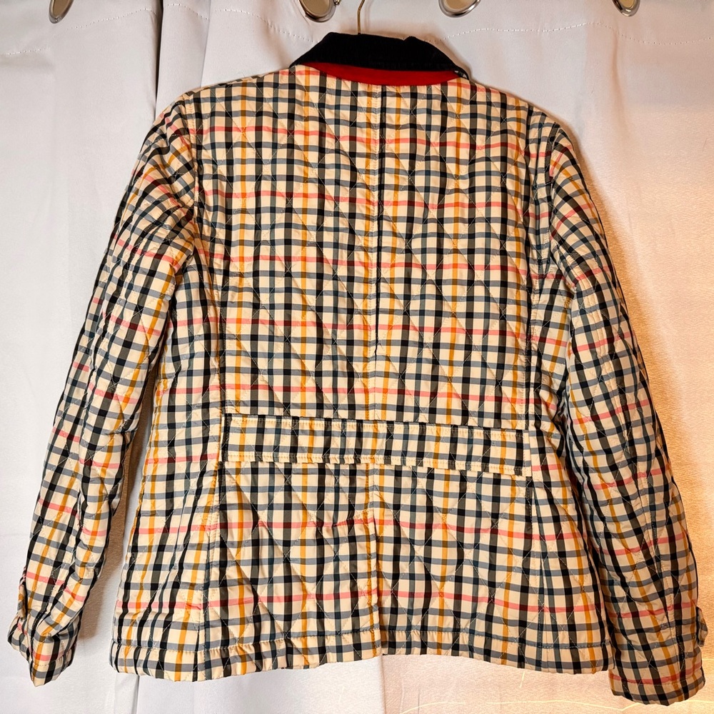TALBOTS Petite Quilted Plaid Zip Front Light Jacket - Picture 10 of 12